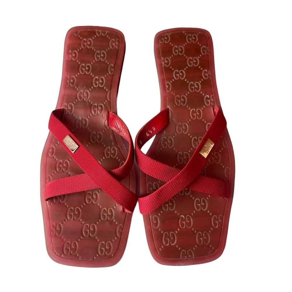 GUCCI Canvas Printed Slides Size:6.5 B - Picture 1 of 8